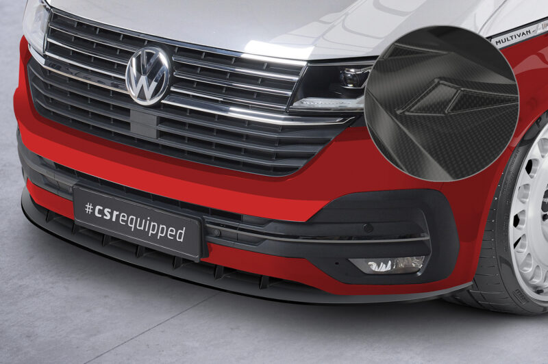 Lip delantero CSR Automotive para VW T6.1 Autobús CSL364 Carbon Look 1