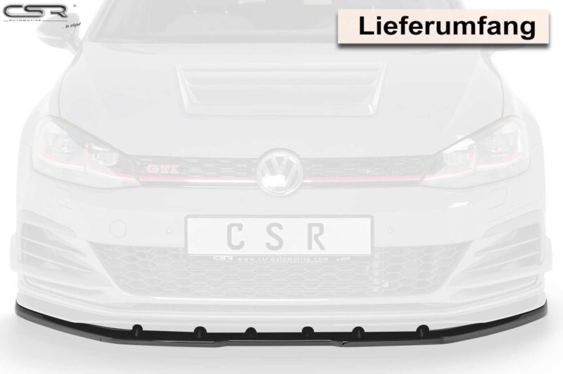 Lip delantero CSR Automotive para VW Golf 7 GTI TCR CSL368 Negro Mate 5