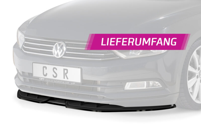 Lip delantero CSR Automotive para VW Passat B8 tipo 3G CSL374 Negro Mate 5