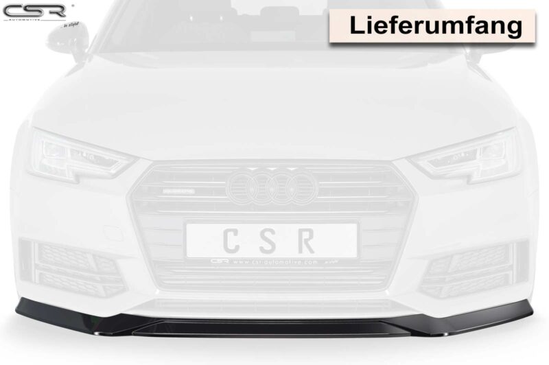 Lip delantero CSR Automotive para Audi A4 B9 8W Sine / S4 B9 8W CSL376 Negro Mate 4