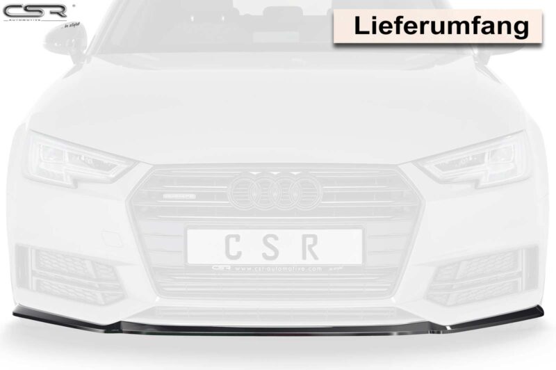 Lip delantero CSR Automotive para Audi A4 B9 8W Sine / S4 B9 8W CSL377 Negro Mate 4
