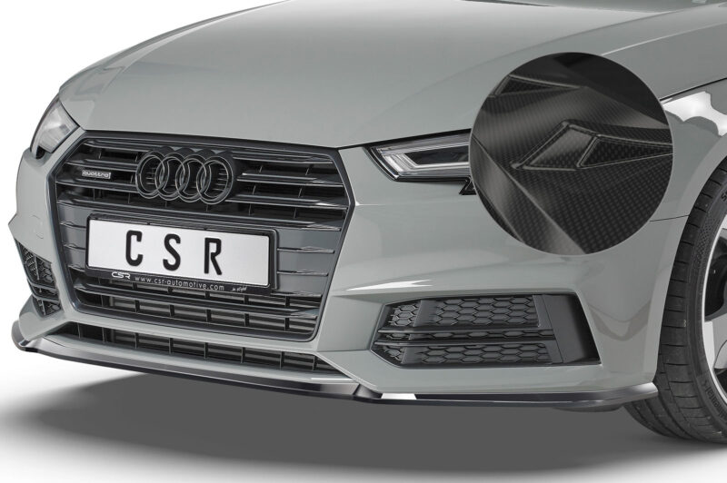 Lip delantero CSR Automotive para Audi A4 B9 8W Sine/ S4 B9 8W CSL377 Carbon Look 1