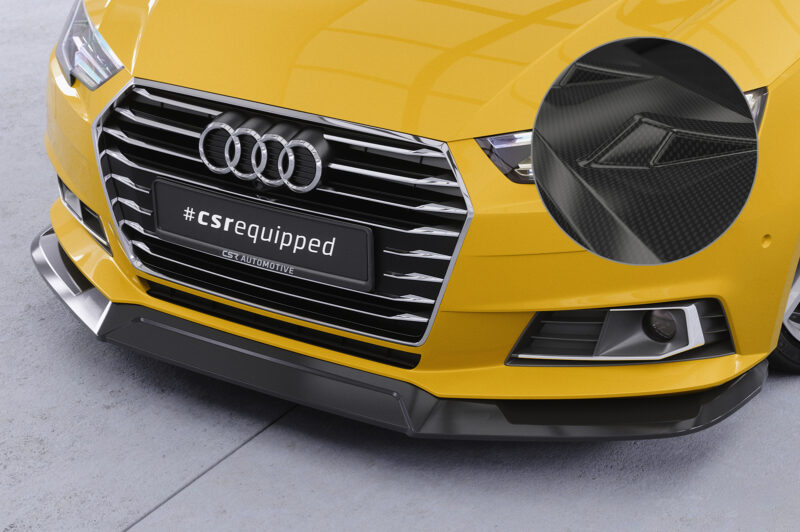Lip delantero CSR Automotive para Audi A4 B9 (Tipo 8W) CSL387 Carbon Look 1
