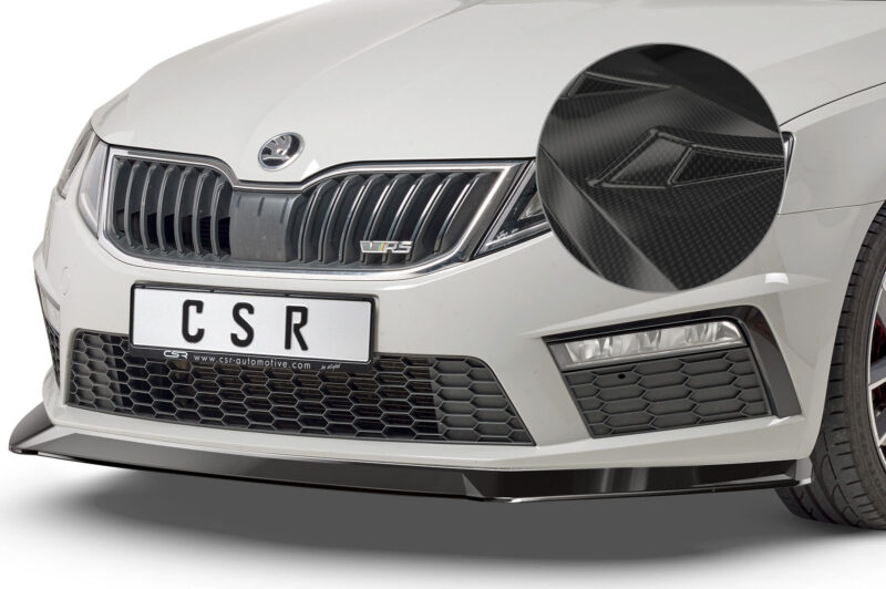 Lip delantero CSR Automotive para Skoda Octavia III (5E) RS CSL389 Carbon Look 1