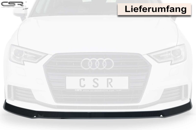 Lip delantero CSR Automotive para Audi A3 8V CSL393 Negro Mate 4