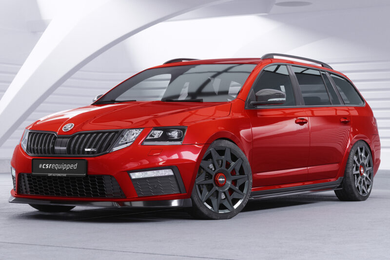Lip delantero CSR Automotive para Skoda Octavia III 5E RS CSL399 Negro Mate 4