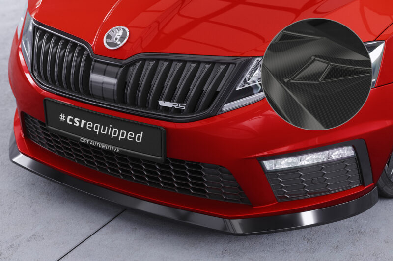 Lip delantero CSR Automotive para Skoda Octavia III 5E RS CSL399 Carbon Look 1