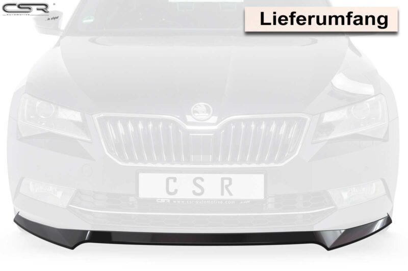 Lip delantero CSR Automotive para Skoda Superb III (Typ 3V) CSL401 Negro Mate 4
