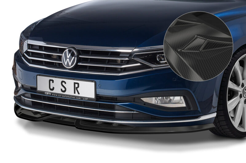 Lip delantero CSR Automotive para VW Passat B8 (Tipo 3G) CSL404 Carbon Look 1