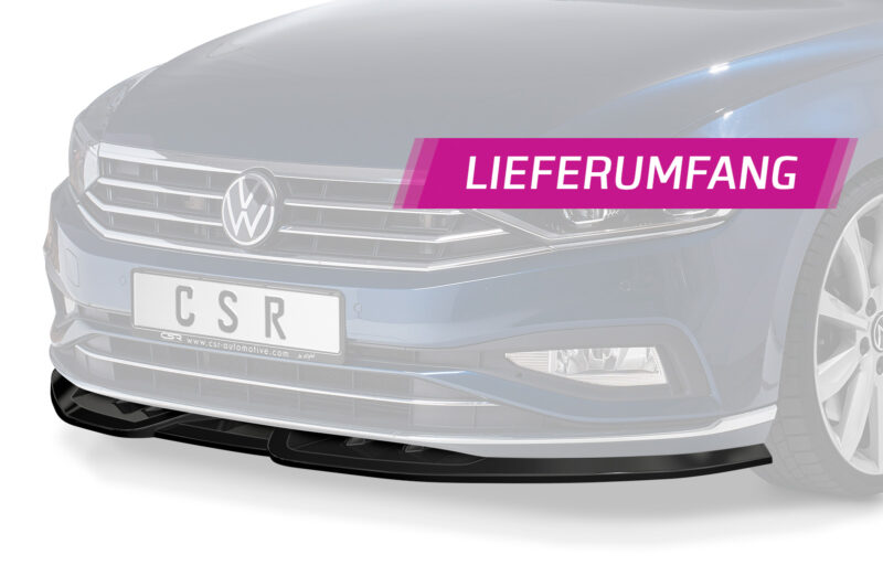 Lip delantero CSR Automotive para VW Passat B8 (Tipo 3G) CSL404 Negro Mate 5