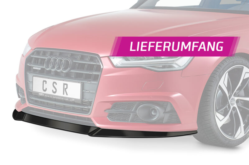 Lip delantero CSR Automotive para Audi A6 C7 4G Sine/ S6 C7 4G CSL410 Negro Mate 5