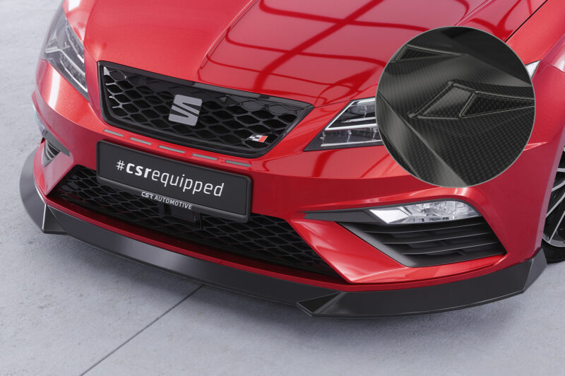 Lip delantero CSR Automotive para Seat Leon 3 (Typ 5F) Cupra/FR CSL411 Carbon Look 1
