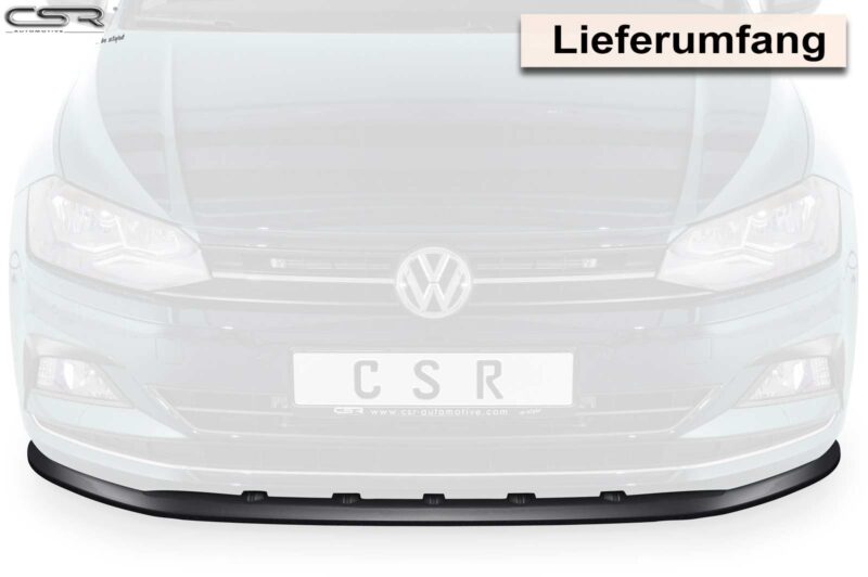 Lip delantero CSR Automotive para VW Polo VI 2G (Tipo AW) CSL417 Negro Mate 4