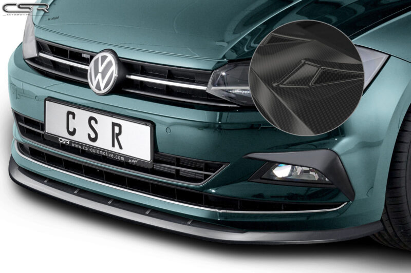 Lip delantero CSR Automotive para VW Polo VI 2G (Tipo AW) CSL417 Carbon Look 1