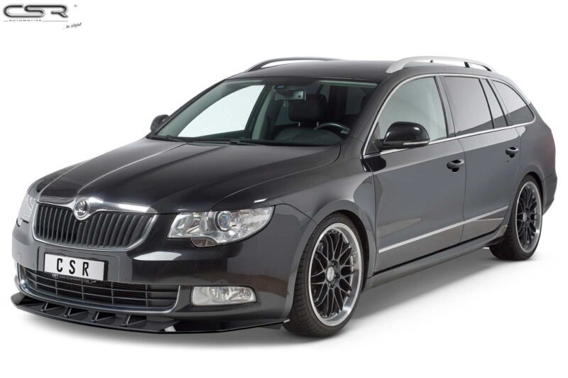 Lip delantero CSR Automotive para Skoda Superb II CSL420 Negro Mate 2
