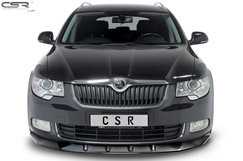 Lip delantero CSR Automotive para Skoda Superb II CSL420 Negro Mate 4