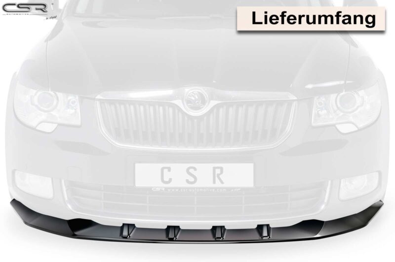 Lip delantero CSR Automotive para Skoda Superb II CSL420 Negro Mate 5