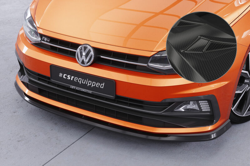 Lip delantero CSR Automotive para VW Polo VI 2G (Tipo AW) GTI / Rine CSL425 Carbon Look 1