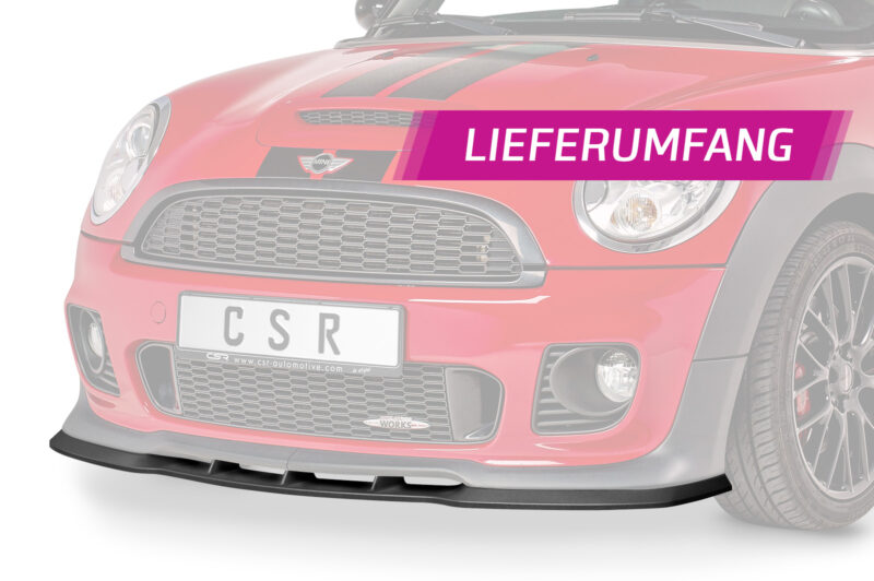 Lip delantero CSR Automotive para Mini R56 John Cooper Works CSRSL454 Negro Mate 5