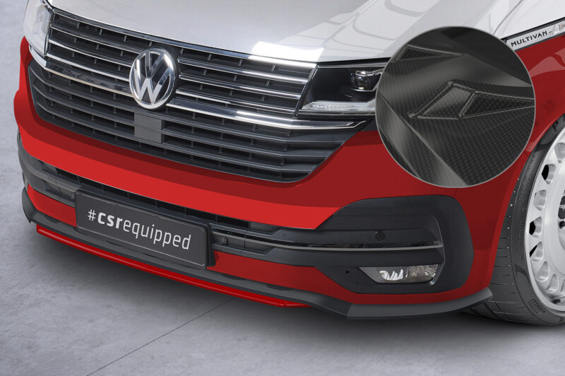 Lip delantero CSR Automotive para VW T6.1 Autobús CSL464 Carbon Look 1