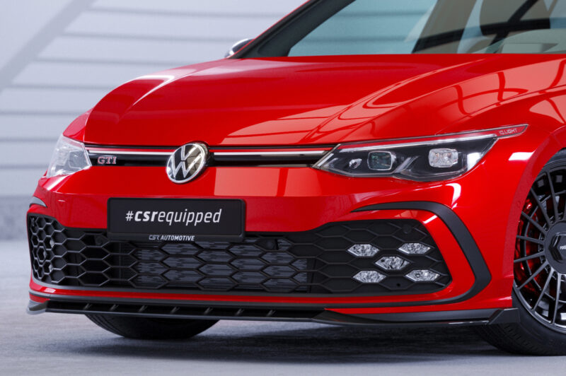 Lip delantero CSR Automotive para VW Golf 8 (tipo CD) GTI/GTD/GTE/Rine CSL466 Negro Mate 3