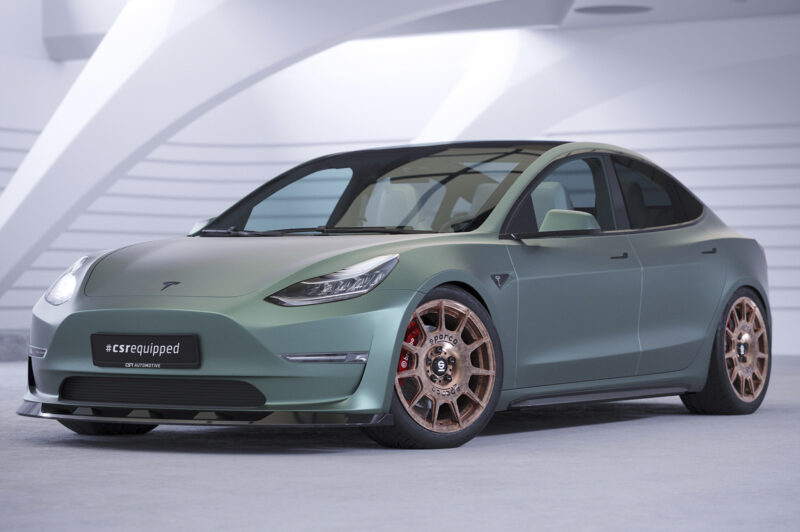 Lip delantero CSR Automotive para Tesla Model 3 CSL484 Negro Mate 3