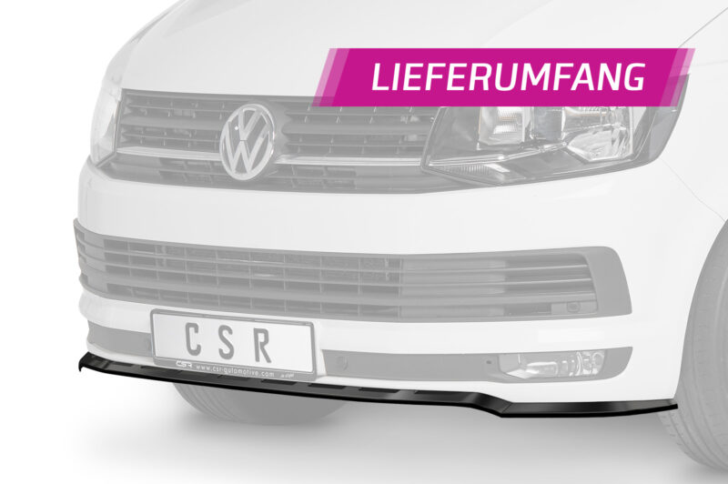 Lip delantero CSR Automotive para VW T6 Autobús CSL486 Negro Mate 5