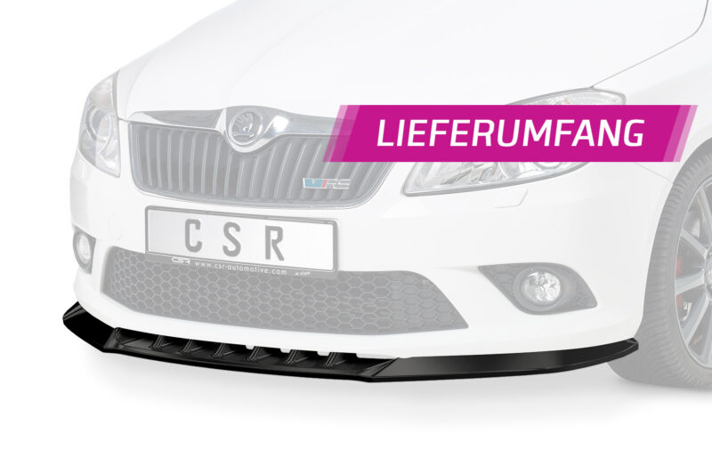 Lip delantero CSR Automotive para Skoda Fabia 2 RS (Typ 5J) CSL493 Negro Mate 5