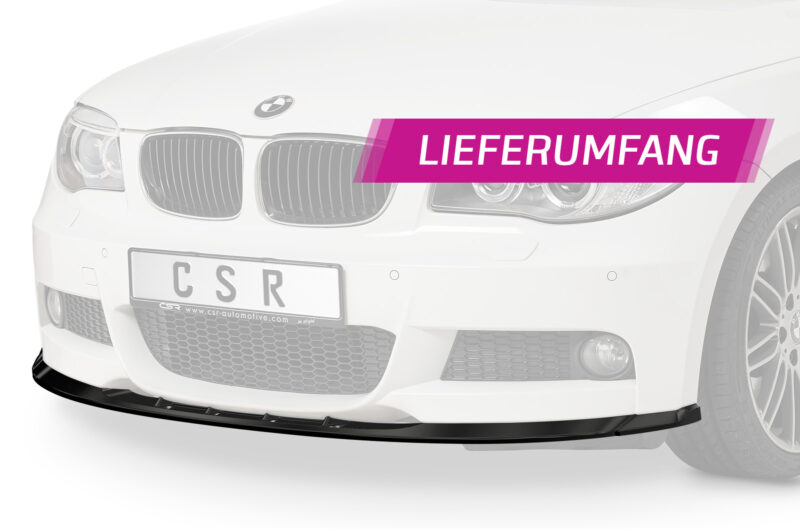 Lip delantero CSR Automotive para BMW Serie 1 E82 / E88 Paquete M CSL494 Negro Mate 5