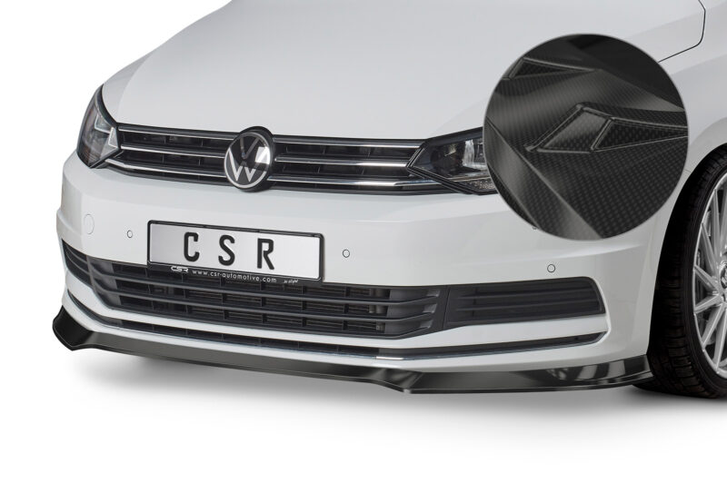 Lip delantero CSR Automotive para VW Touran II (Typ 5T) CSL517 Carbon Look 1