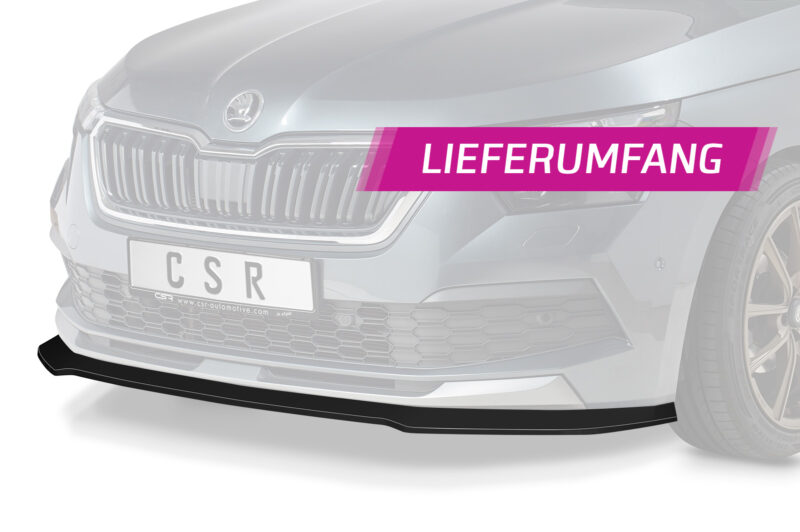 Lip delantero CSR Automotive para Skoda Kamiq CSL527 Negro Mate 5