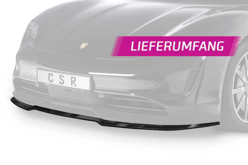 Lip delantero CSR Automotive para Porsche Taycan / Taycan 4S CSL549 Negro Mate 5