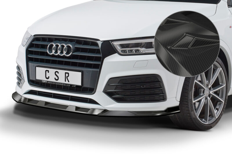 Lip delantero CSR Automotive para Audi Q3 (8U) CSL570 Carbon Look 1