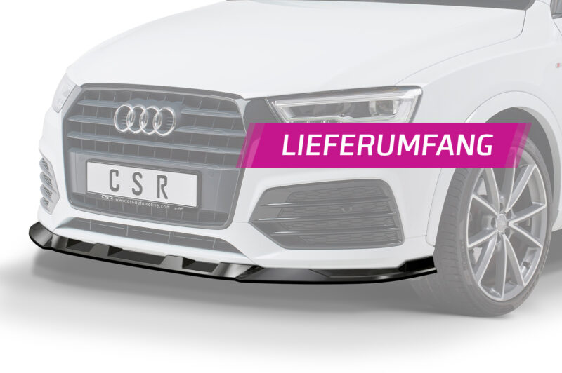 Lip delantero CSR Automotive para Audi Q3 (8U) CSL570 Negro Mate 5