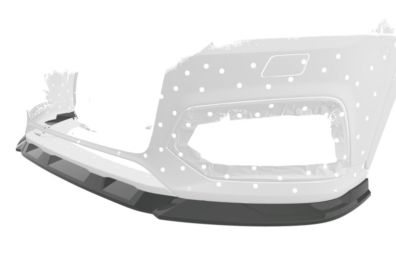Lip delantero CSR Automotive para Audi Q3 (8U) CSL570 Negro Mate 6