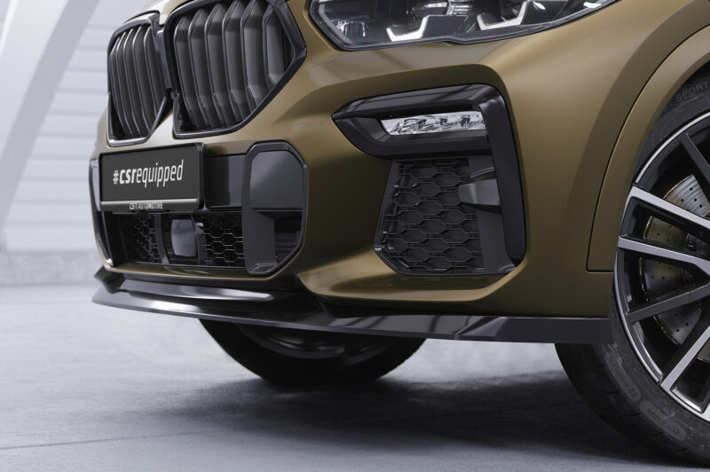 Lip delantero CSR Automotive para BMW X6 (G06) Paquete M / M50i CSL589 Negro Mate 2