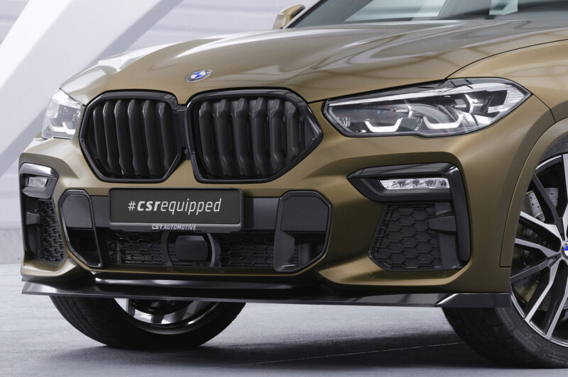 Lip delantero CSR Automotive para BMW X6 (G06) Paquete M / M50i CSL589 Negro Mate 3