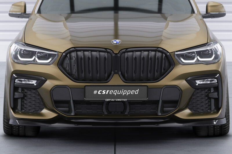 Lip delantero CSR Automotive para BMW X6 (G06) Paquete M / M50i CSL589 Negro Mate 5