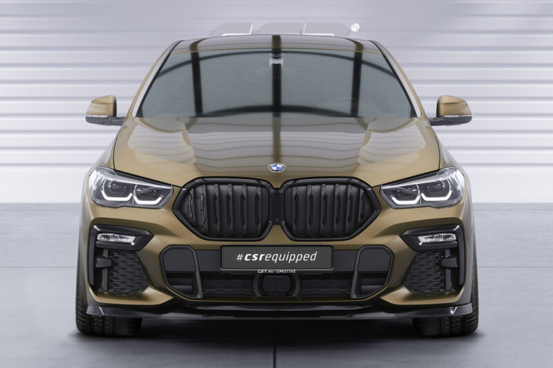 Lip delantero CSR Automotive para BMW X6 (G06) Paquete M / M50i CSL589 Negro Mate 6