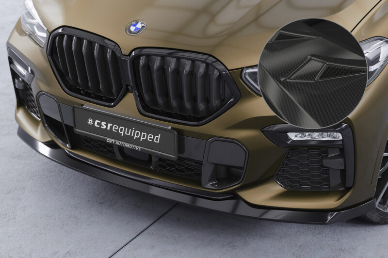 Lip delantero CSR Automotive para BMW X6 (G06) Paquete M / M50i CSL589 Carbon Look 1
