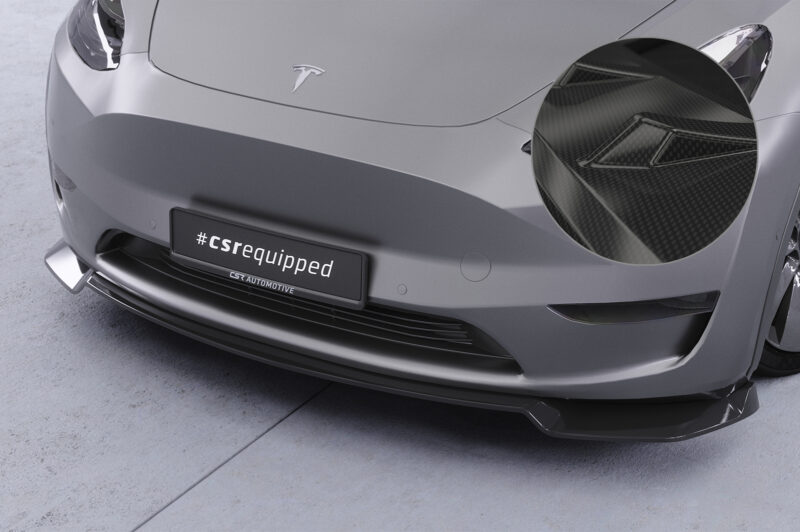 Lip delantero CSR Automotive para Tesla Model Y CSL620 Carbon Look 1