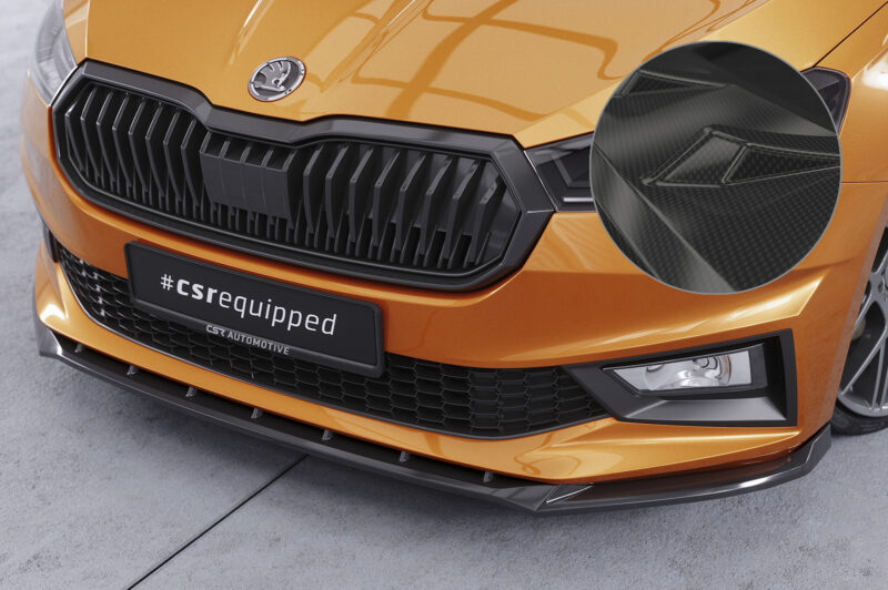 Lip delantero CSR Automotive para Skoda Fabia 4 CSL630 Carbon Look 1
