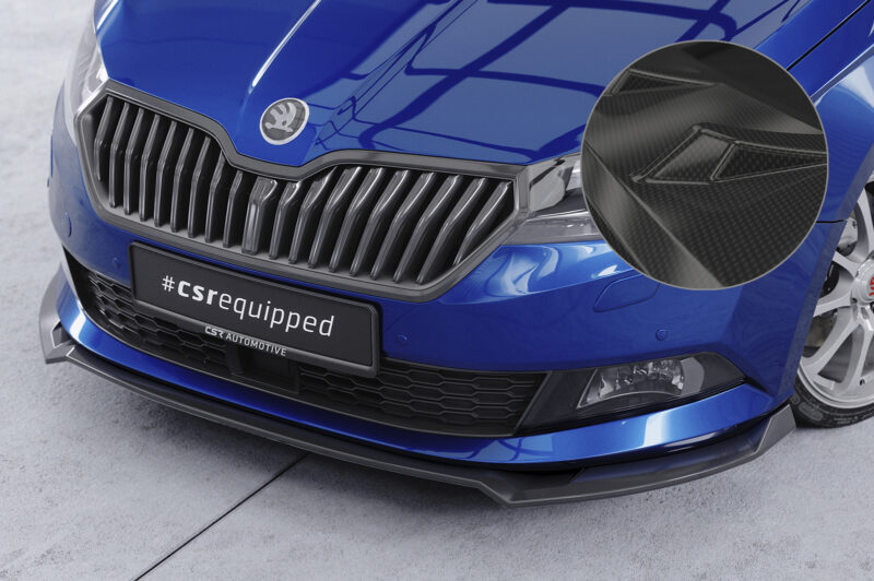 Lip delantero CSR Automotive para Skoda Fabia 3 (Tipo NJ) CSL631 Carbon Look 1