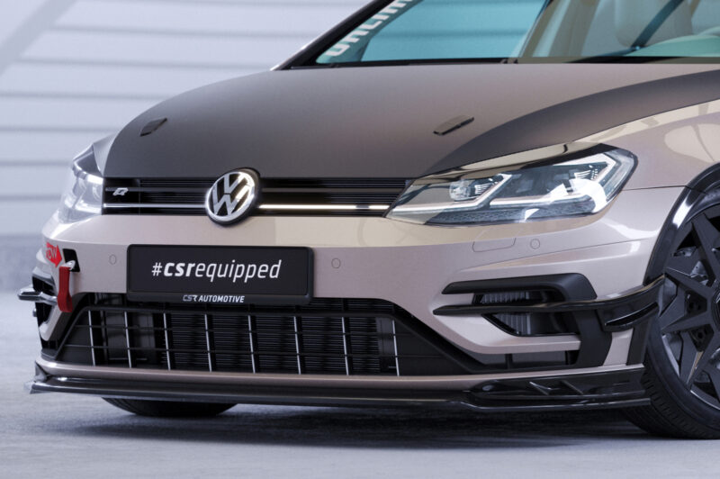 Lip delantero CSR Automotive / paneles frontales para VW Golf 7 (Tipo AU) R CSL636 Negro Mate 4