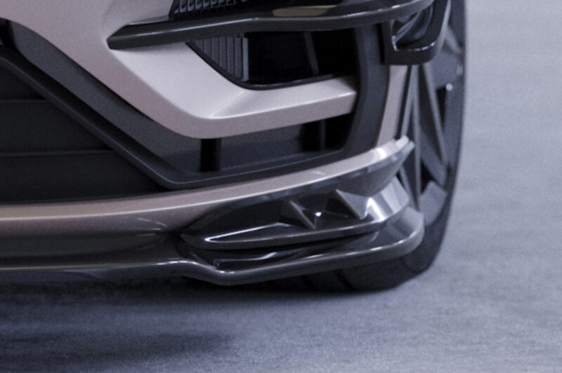 Lip delantero CSR Automotive / paneles frontales para VW Golf 7 (Tipo AU) R CSL636 Negro Mate 5