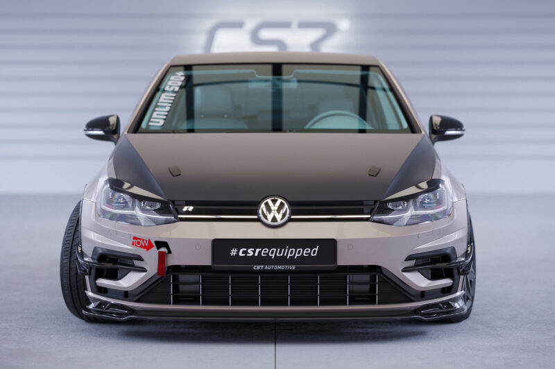Lip delantero CSR Automotive / paneles frontales para VW Golf 7 (Tipo AU) R CSL636 Negro Mate 6