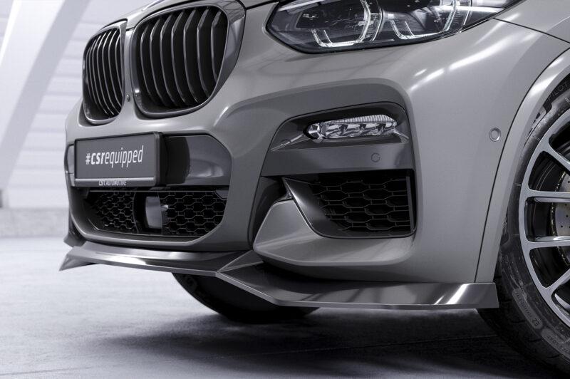 Lip delantero CSR Automotive para BMW X3 G01 / X4 G02 M paquete CSL642 Negro Mate 2
