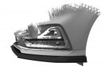 Lip delantero CSR Automotive para Ford Sax MK2 CSL666 Negro Mate 3