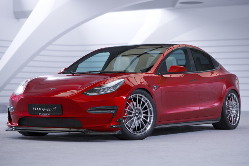 Lip delantero CSR Automotive para Tesla Model 3 CSL702 Negro Mate 3