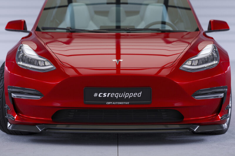 Lip delantero CSR Automotive para Tesla Model 3 CSL702 Negro Mate 4